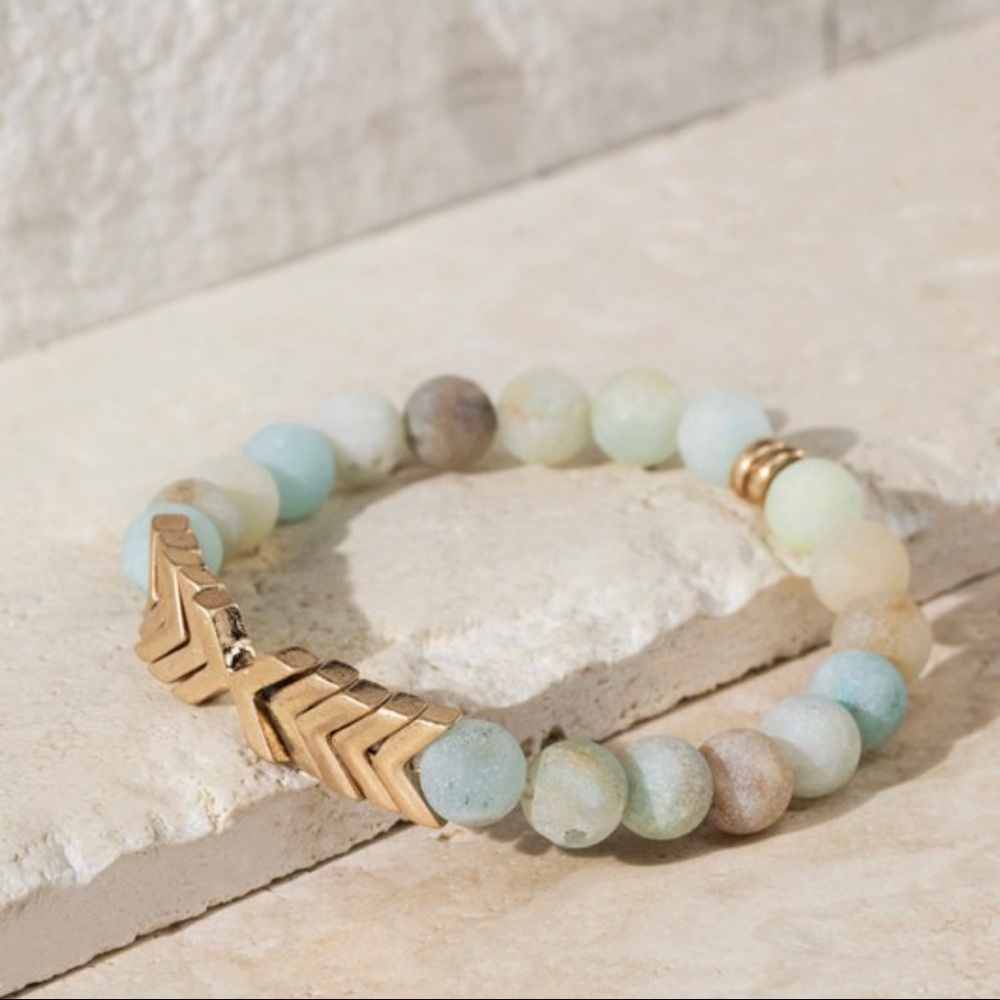 Amazonite boho bracelet
